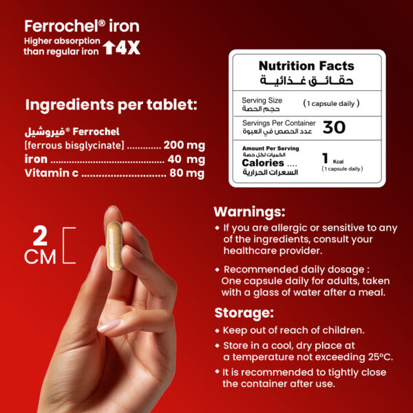 -حقائق غذائية copy Sensilab Iron - 30 Capsules